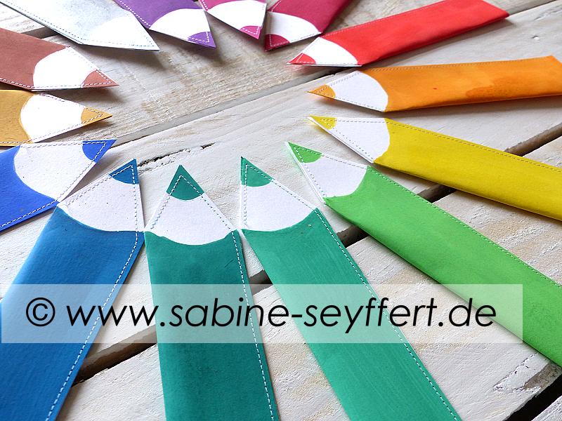 Bastelidee Diy Zur Einschulung Selbst Gemachte Buntstifte Als Deko Girlande Zum Schulstart Blog Sabine Seyffert