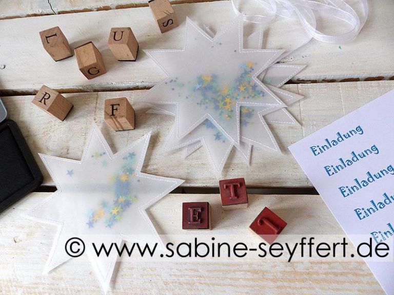 Selbst gemachte Einladungen für den Kindergeburtstag: Konfetti Sterne mit Bastelanleitung – DIY ...